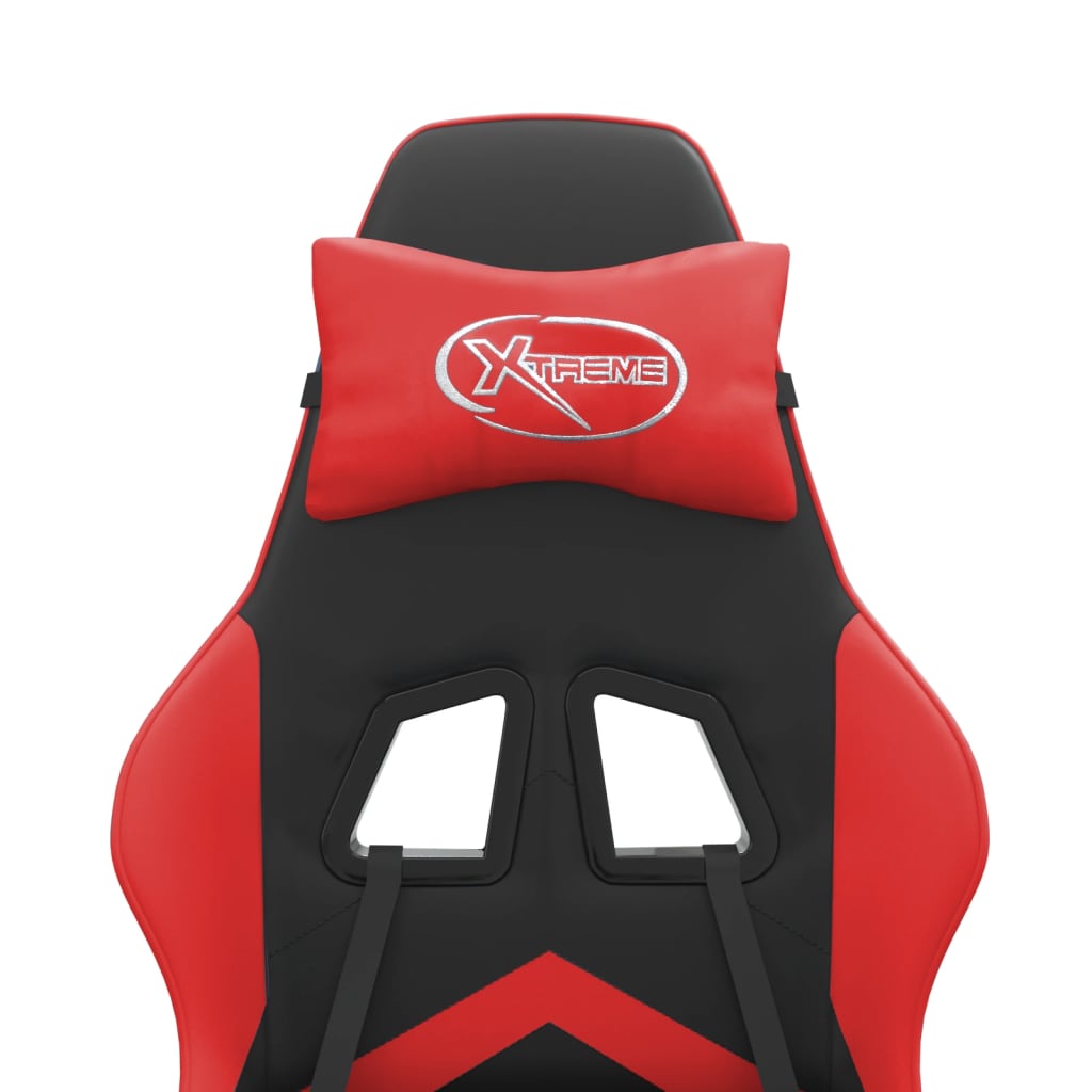 Chaise de jeu pivotante Noir et rouge Similicuir - XIOS