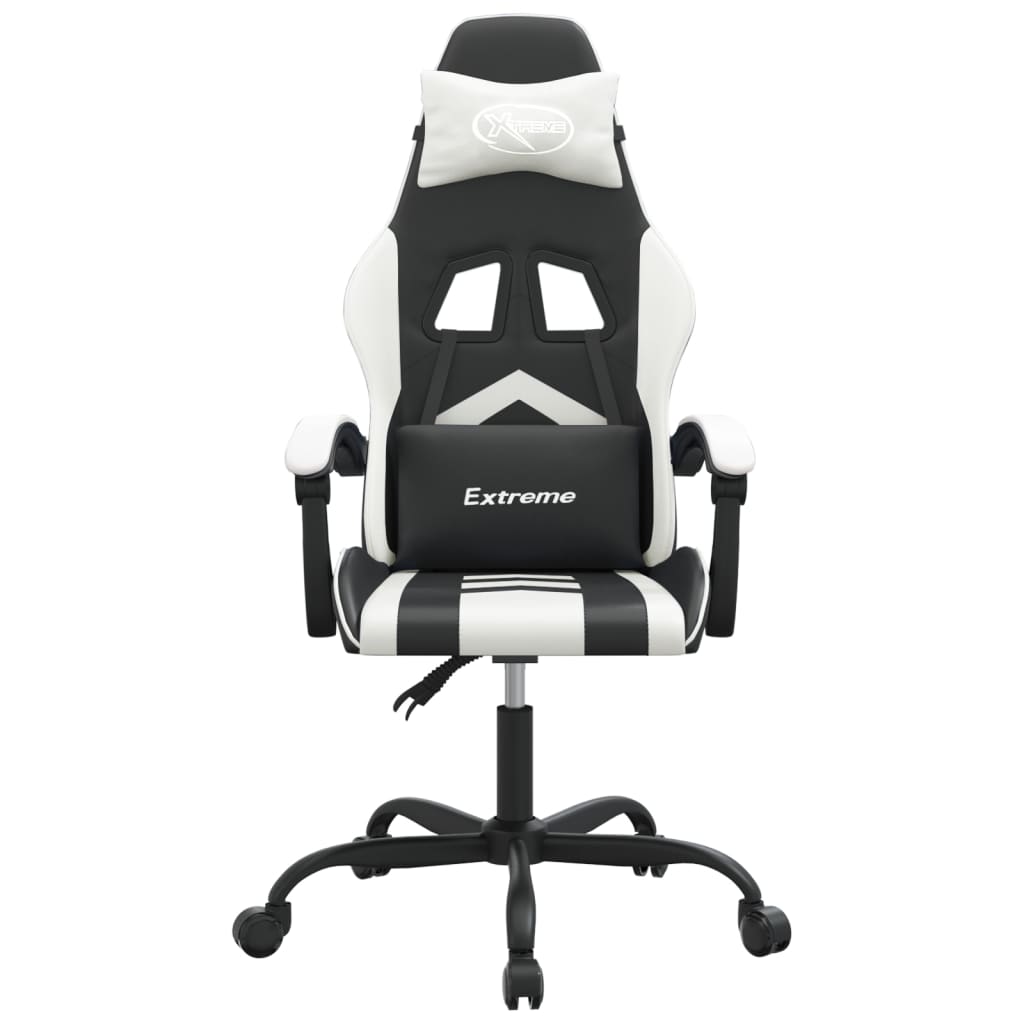 Chaise de jeu pivotante Noir et blanc Similicuir - XIOS