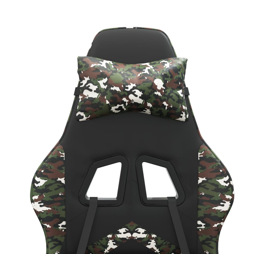 Chaise de jeu pivotante Noir et camouflage Similicuir - XIOS
