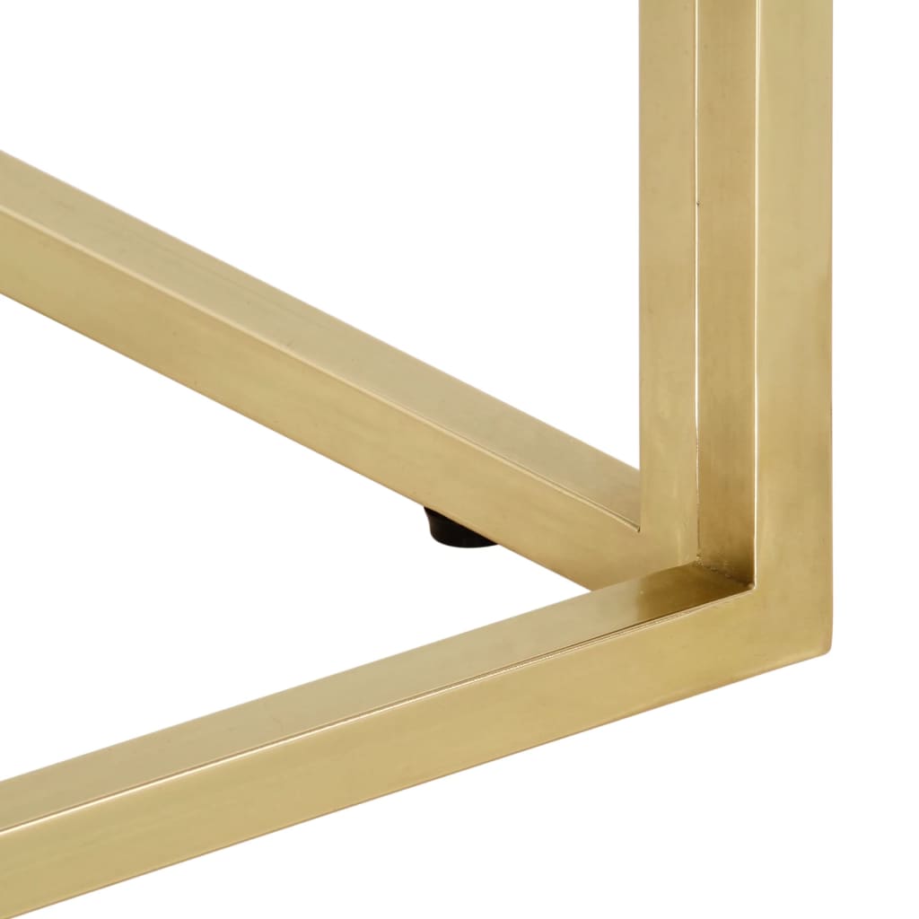 Table basse doré acier inoxydable et verre trempé - XIOS