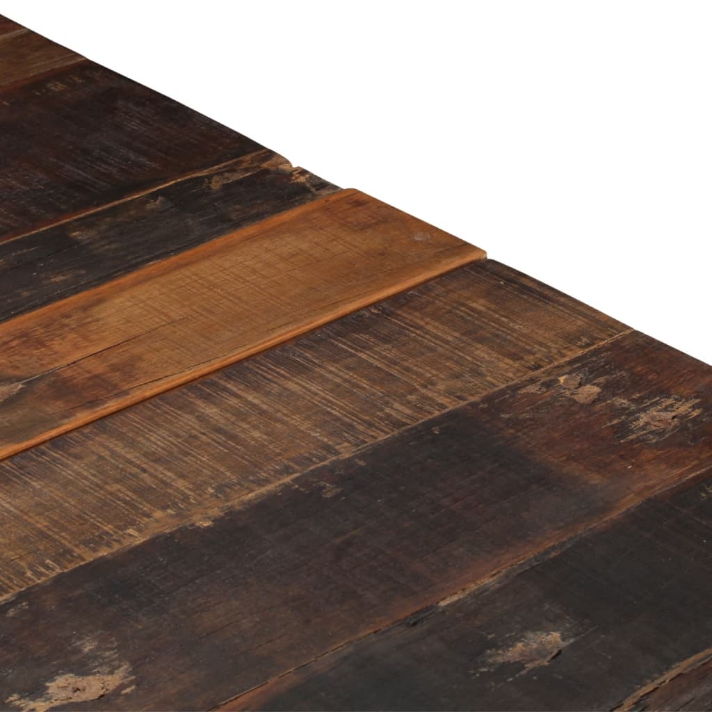 Table basse argenté acier inoxydable et bois de mélèze massif - XIOS