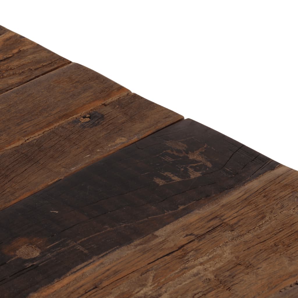 Table basse doré acier inoxydable et bois de mélèze massif - XIOS