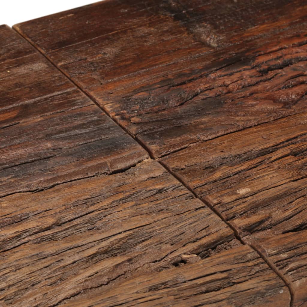 Table console doré acier inoxydable et bois de mélèze massif - XIOS