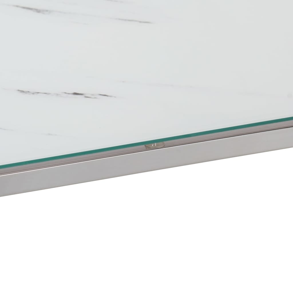 Table console argenté acier inoxydable et verre trempé Tables console vidaXL