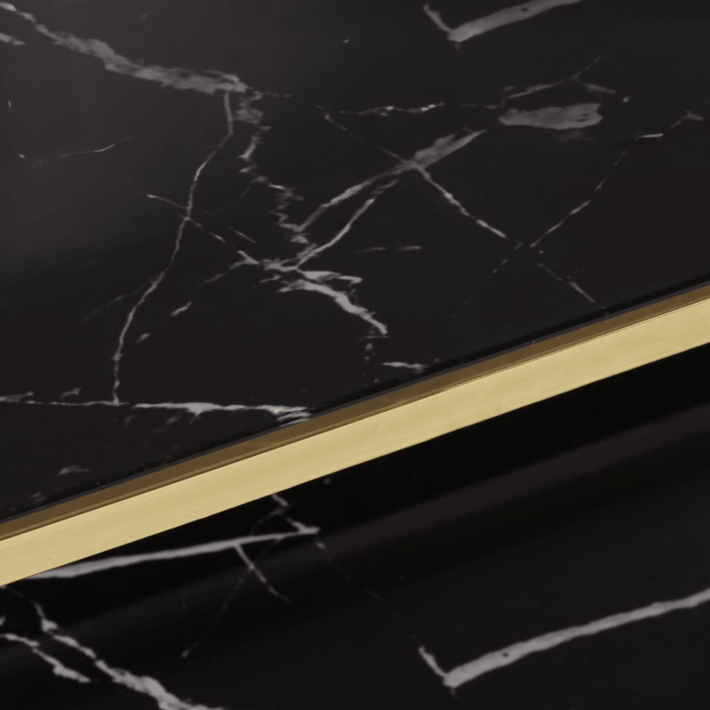 Table basse doré acier inoxydable et verre trempé - XIOS