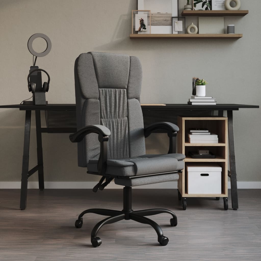 Fauteuil inclinable de bureau Gris foncé Tissu - XIOS