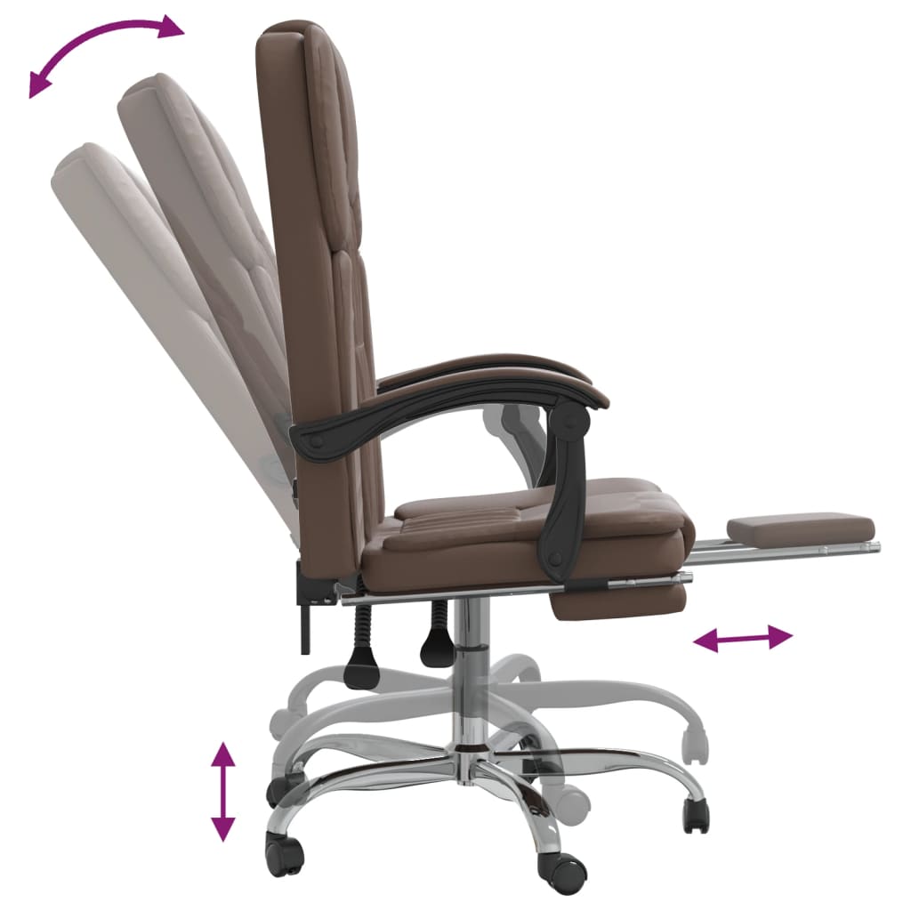 Fauteuil inclinable de bureau Marron Similicuir - XIOS