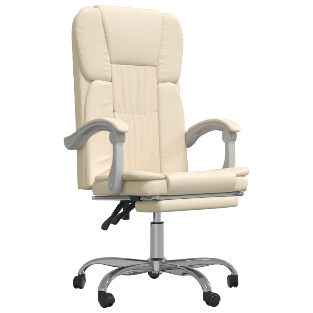 Fauteuil inclinable de bureau Crème Similicuir - XIOS