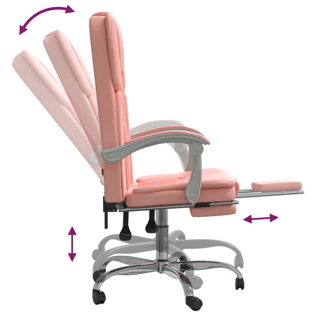 Fauteuil inclinable de bureau Rose Similicuir - XIOS