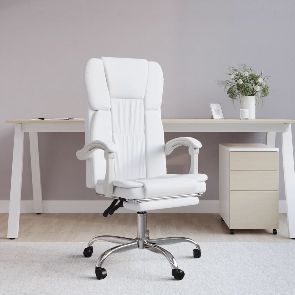 Fauteuil inclinable de bureau Blanc Similicuir - XIOS