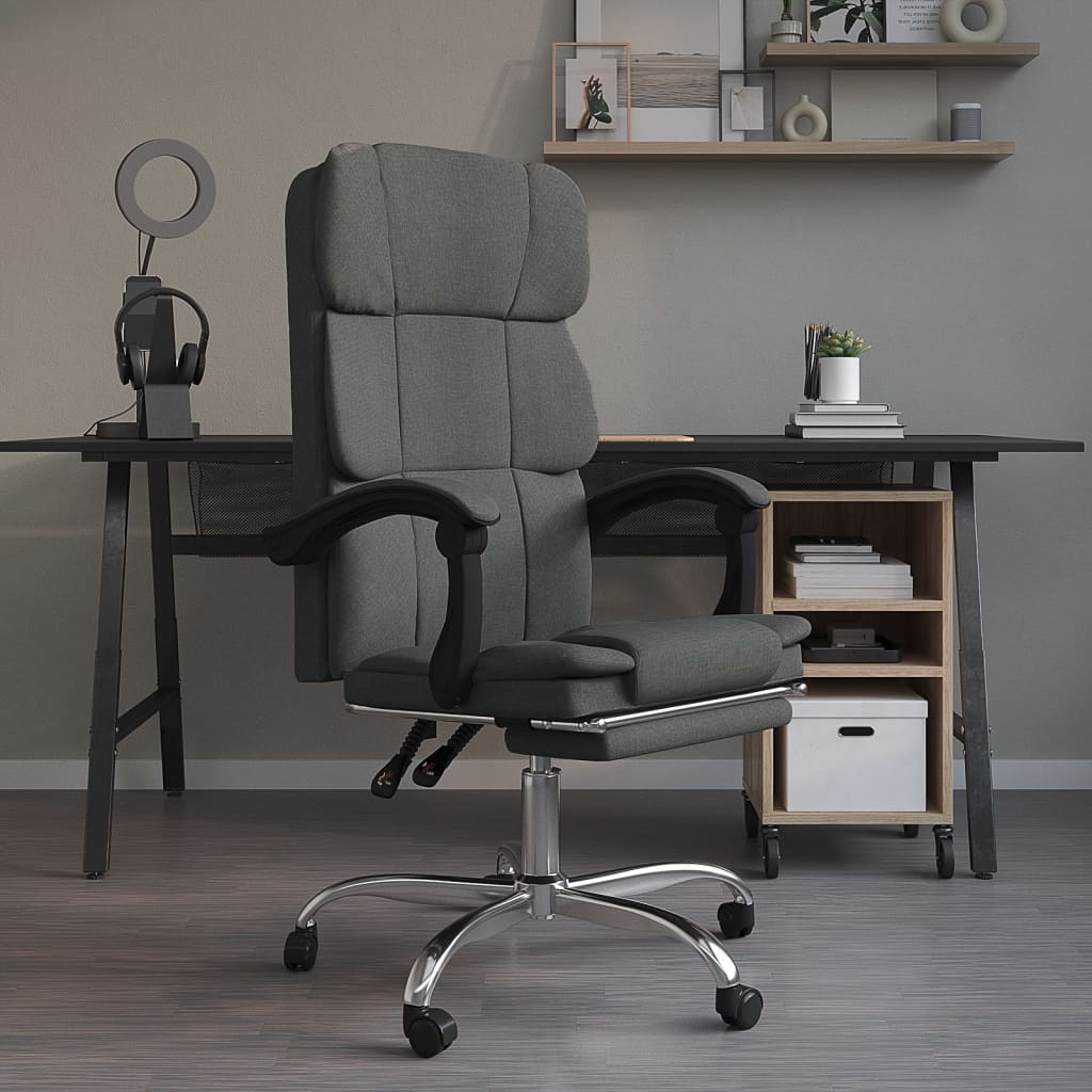 Fauteuil inclinable de bureau Gris foncé Tissu - XIOS