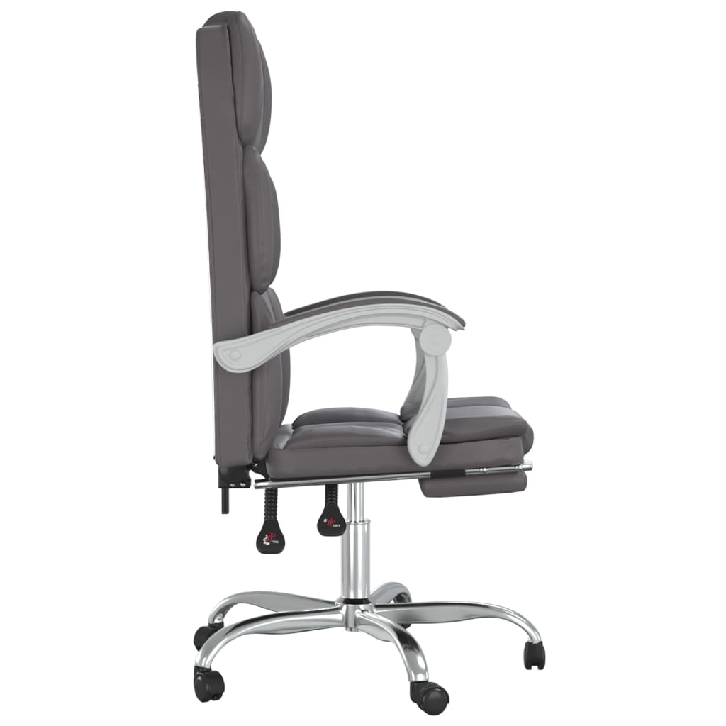 Fauteuil inclinable de bureau Gris Similicuir - XIOS