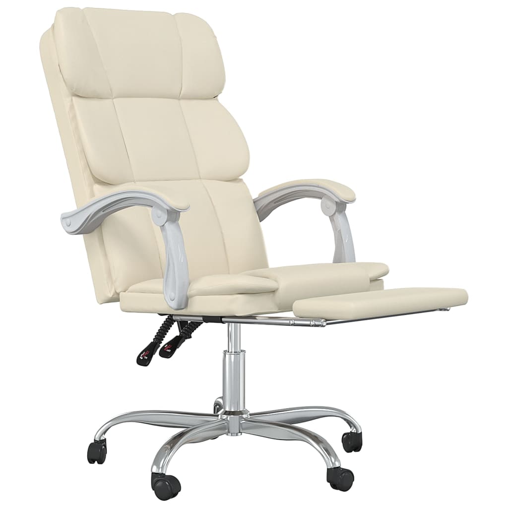 Fauteuil inclinable de bureau Crème Similicuir - XIOS