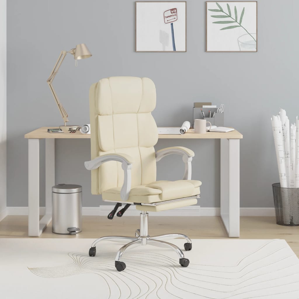 Fauteuil inclinable de bureau Crème Similicuir - XIOS