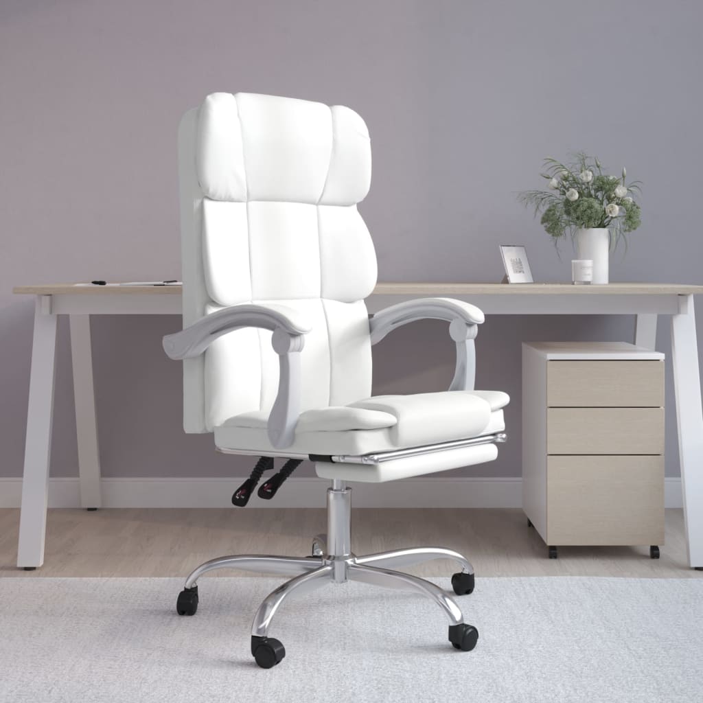 Fauteuil inclinable de bureau Blanc Similicuir - XIOS