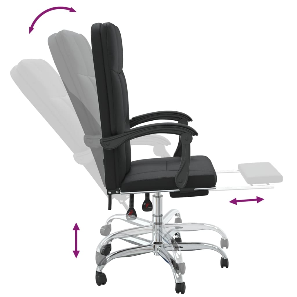 Fauteuil inclinable de bureau Noir Similicuir - XIOS