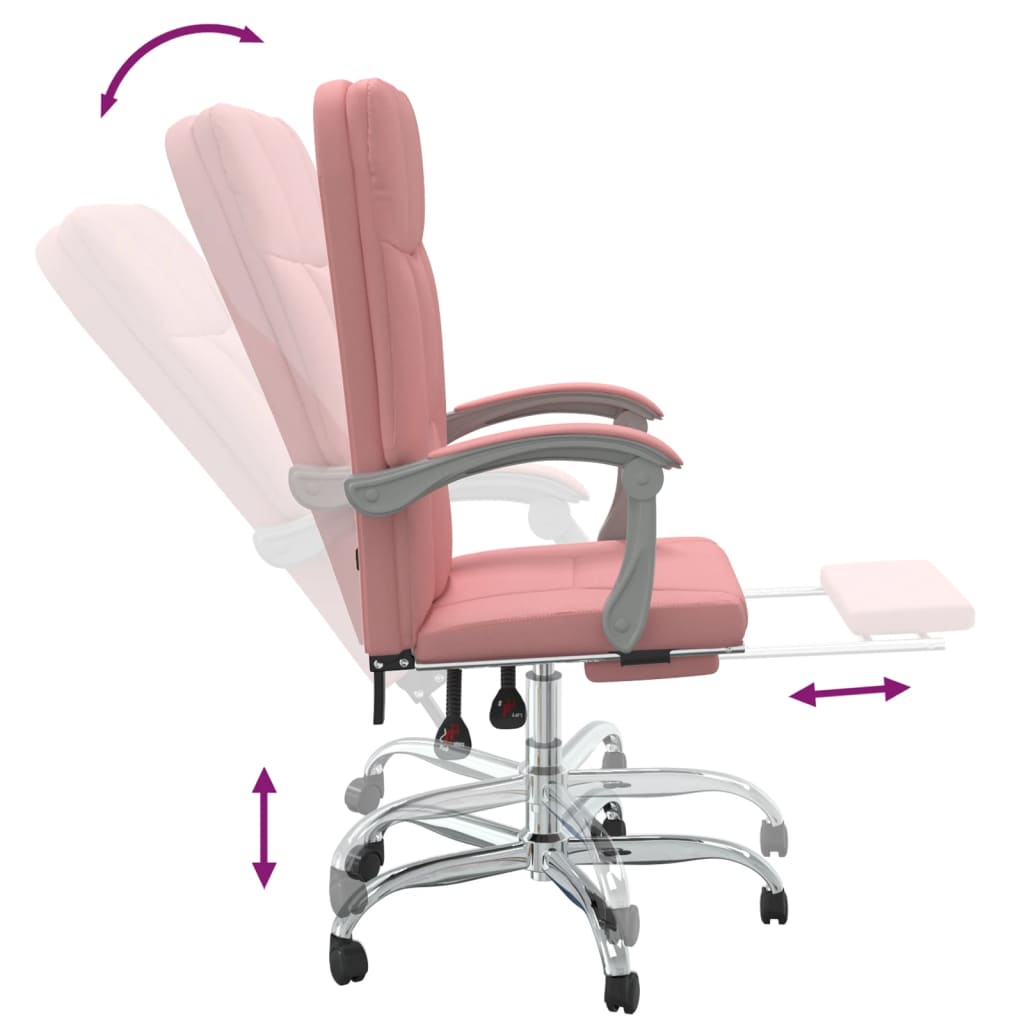 Fauteuil inclinable de bureau Rose Similicuir - XIOS