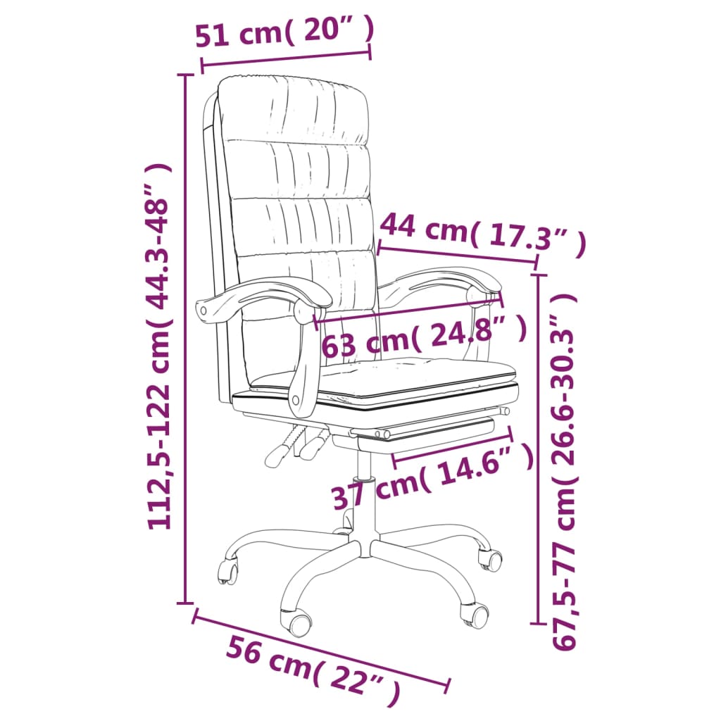 Fauteuil inclinable de bureau Gris foncé Tissu - XIOS