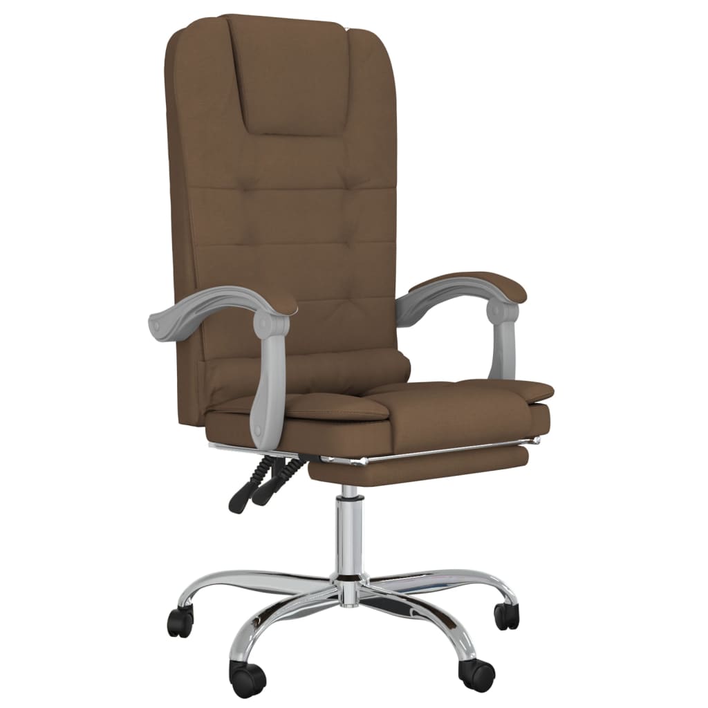 Fauteuil de massage inclinable de bureau Marron Tissu - XIOS
