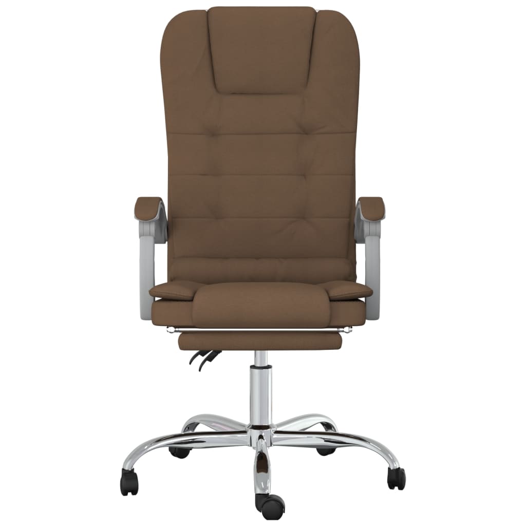 Fauteuil de massage inclinable de bureau Marron Tissu - XIOS