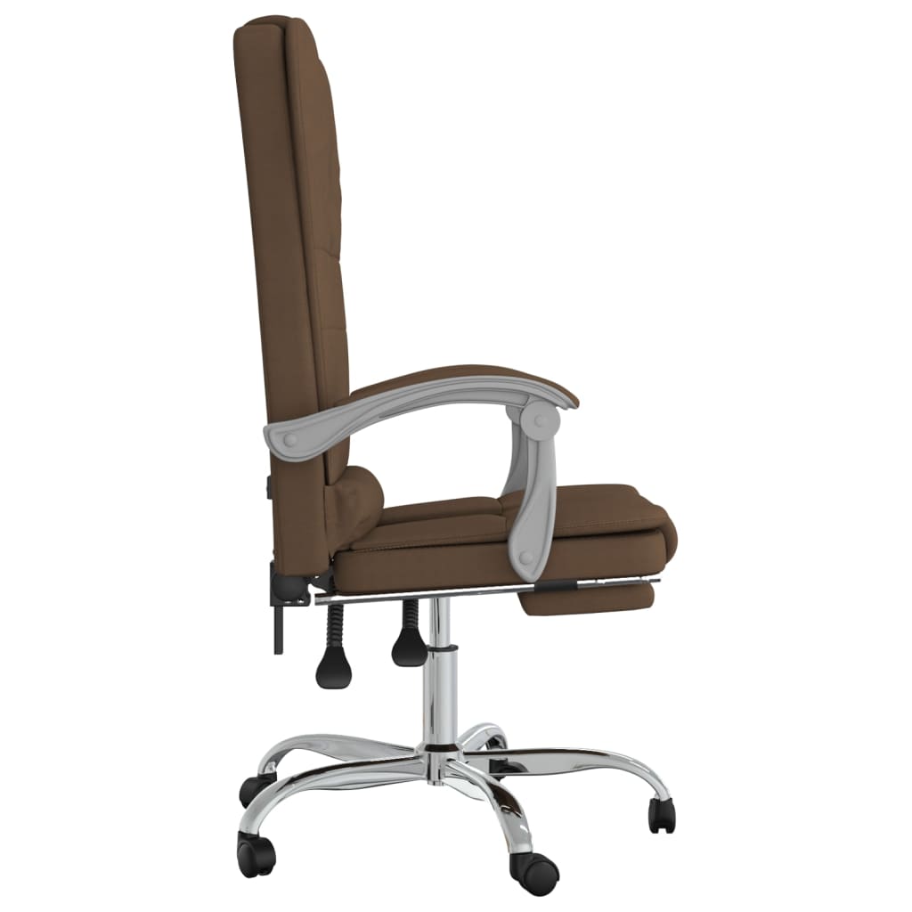 Fauteuil de massage inclinable de bureau Marron Tissu - XIOS