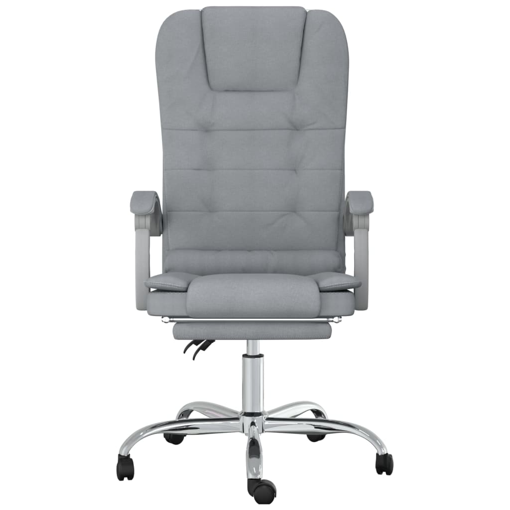 Fauteuil de massage inclinable de bureau Gris clair Tissu - XIOS