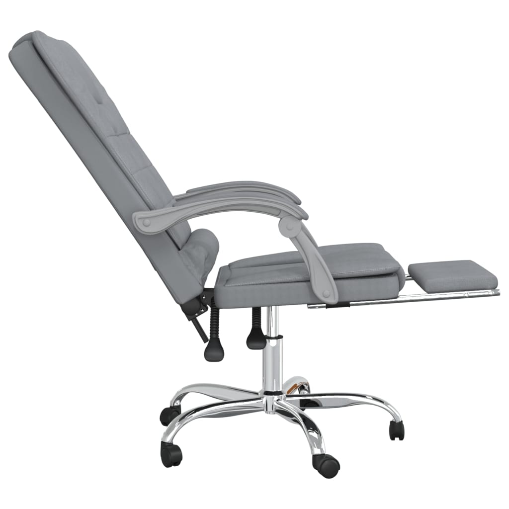 Fauteuil de massage inclinable de bureau Gris clair Tissu - XIOS