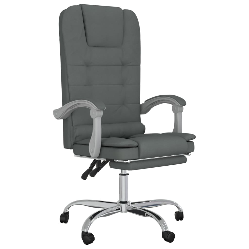 Fauteuil de massage inclinable de bureau Gris foncé Tissu - XIOS