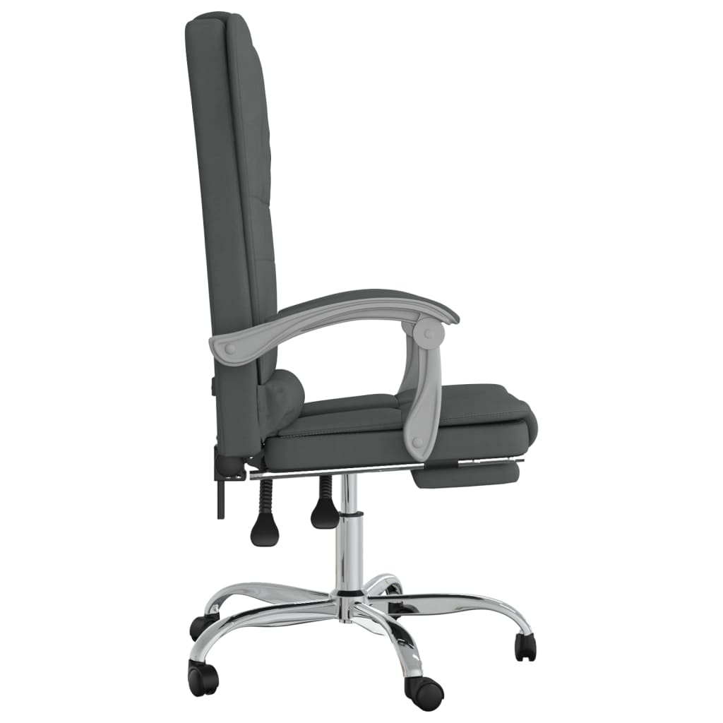 Fauteuil de massage inclinable de bureau Gris foncé Tissu - XIOS