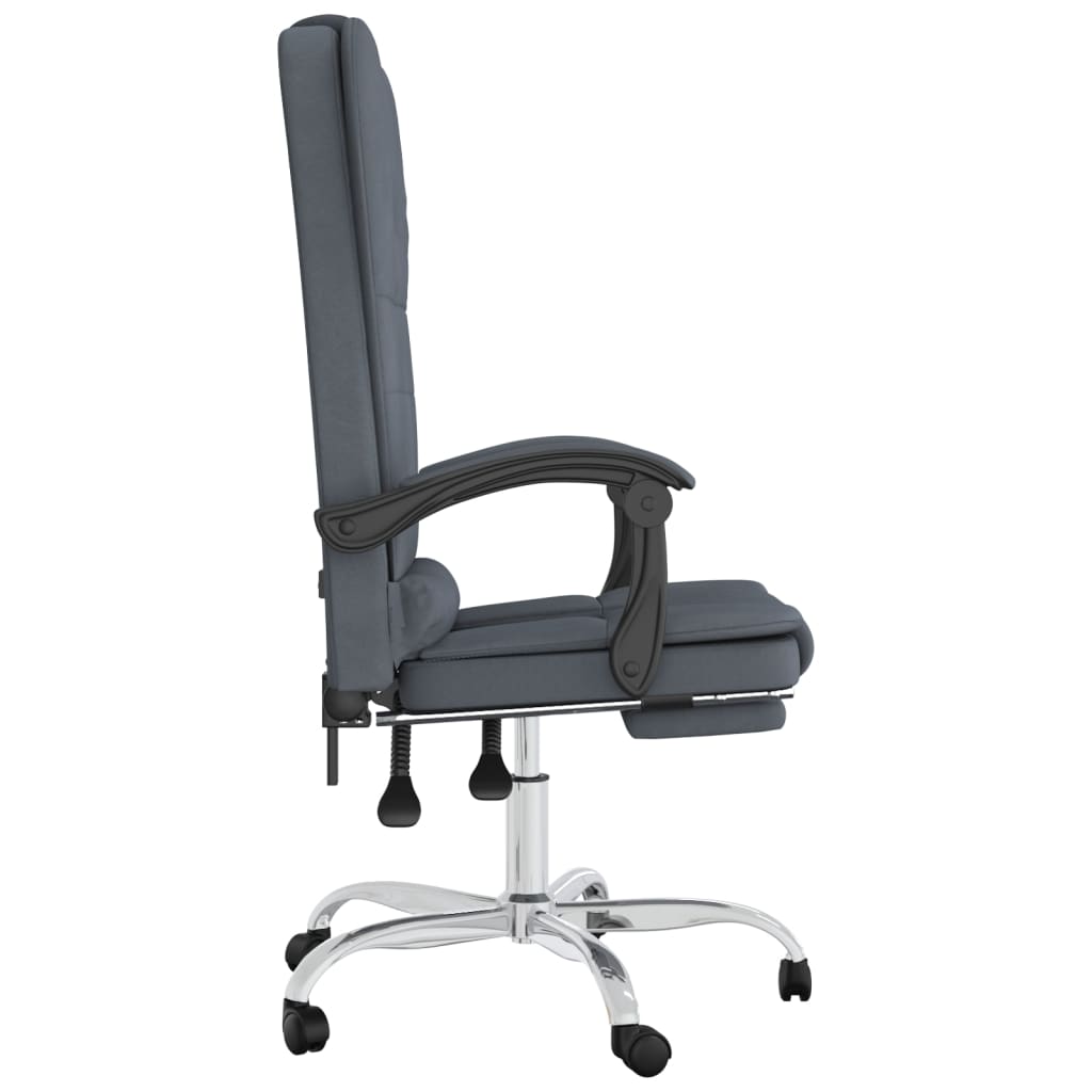 Fauteuil de massage inclinable de bureau Gris foncé Velours - XIOS