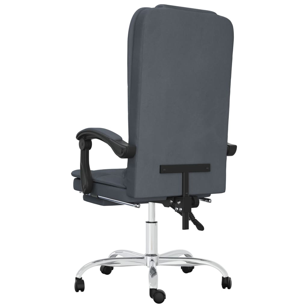 Fauteuil de massage inclinable de bureau Gris foncé Velours - XIOS