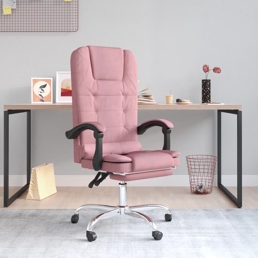 Fauteuil de massage inclinable de bureau Rose Velours - XIOS