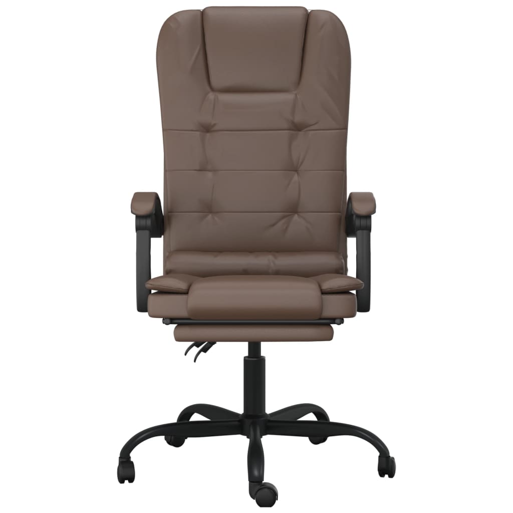Fauteuil de massage inclinable de bureau Marron Similicuir - XIOS