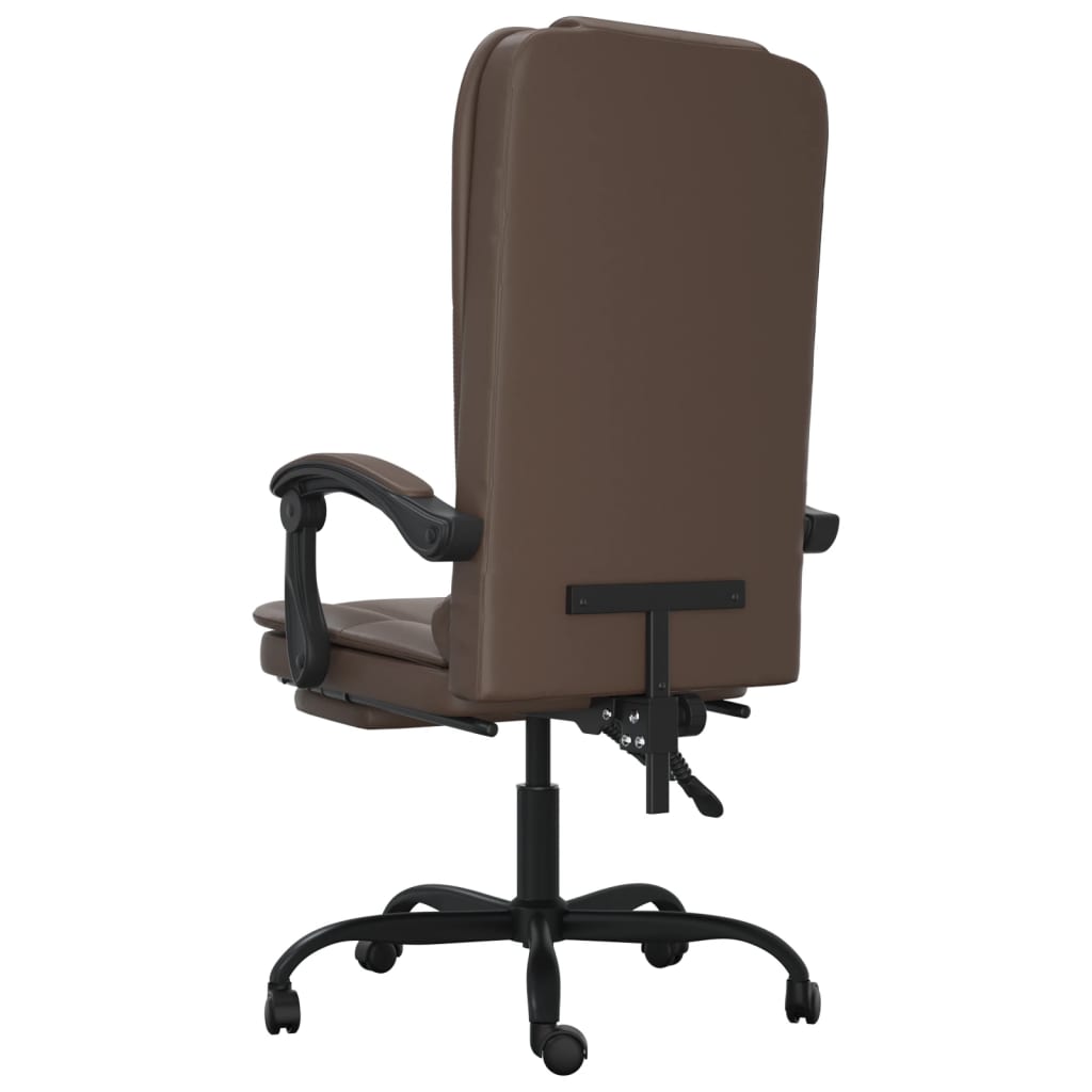 Fauteuil de massage inclinable de bureau Marron Similicuir - XIOS