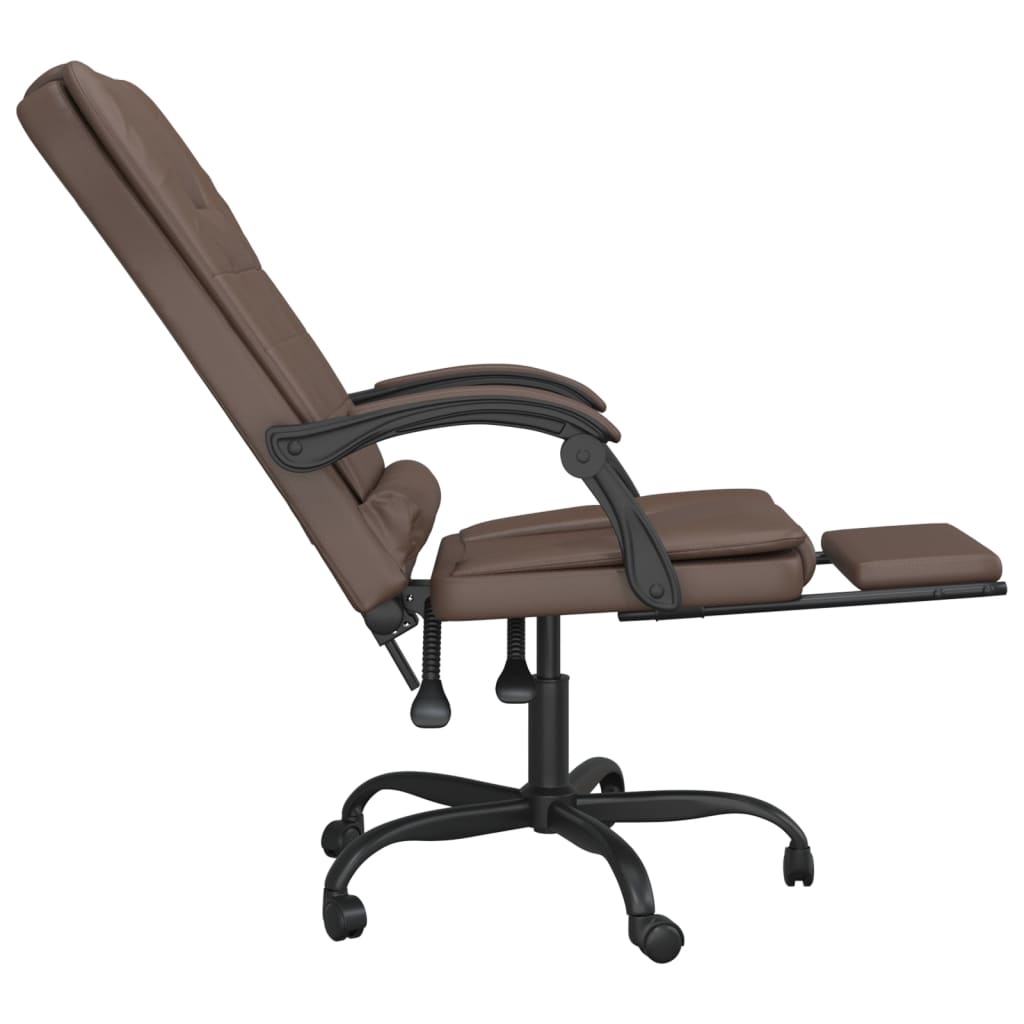 Fauteuil de massage inclinable de bureau Marron Similicuir - XIOS