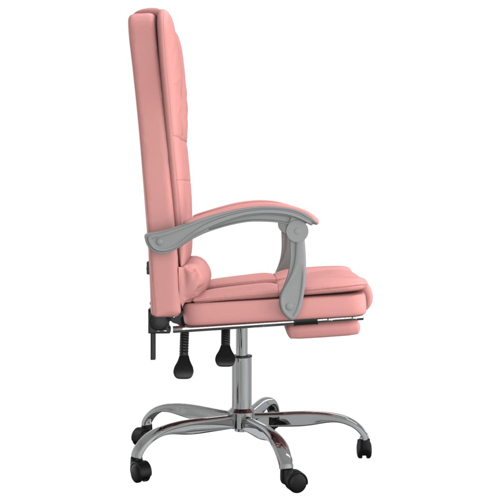 Fauteuil de massage inclinable de bureau Rose Similicuir