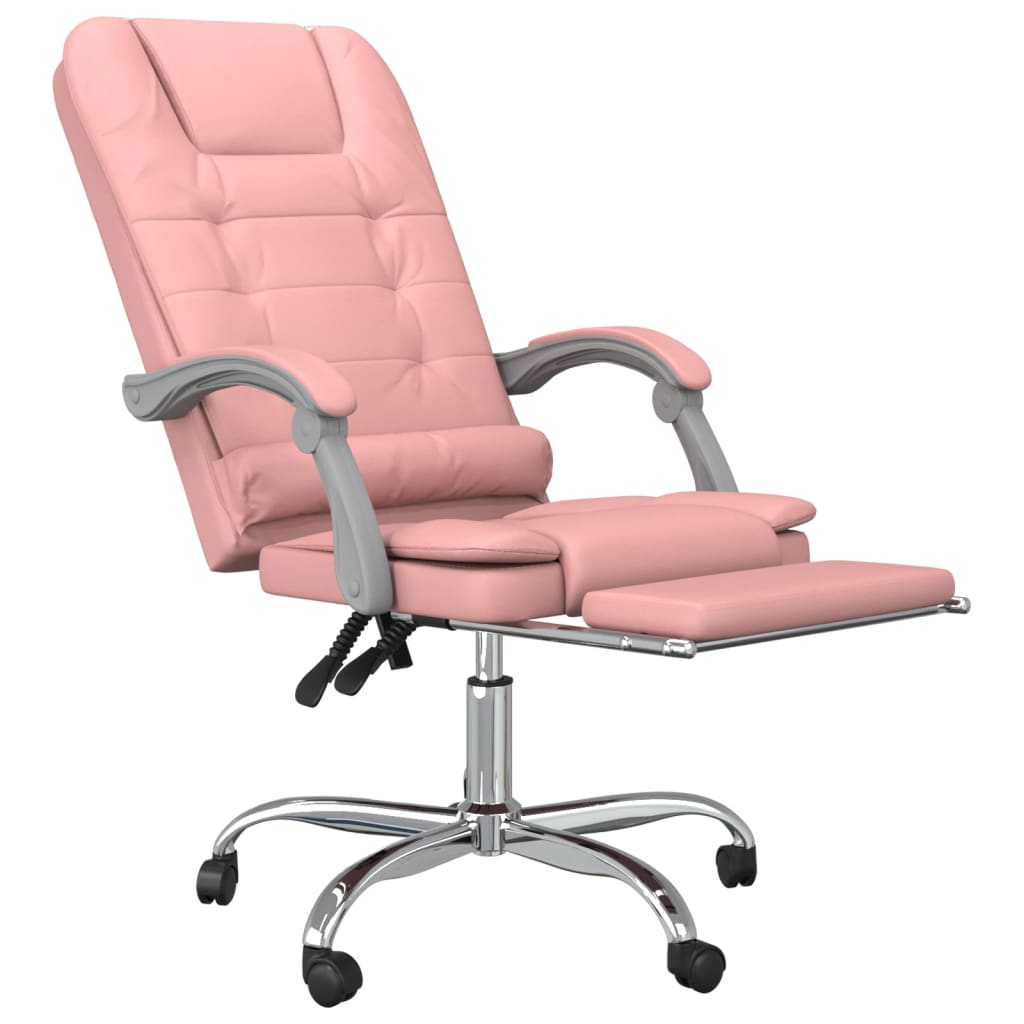 Fauteuil de massage inclinable de bureau Rose Similicuir