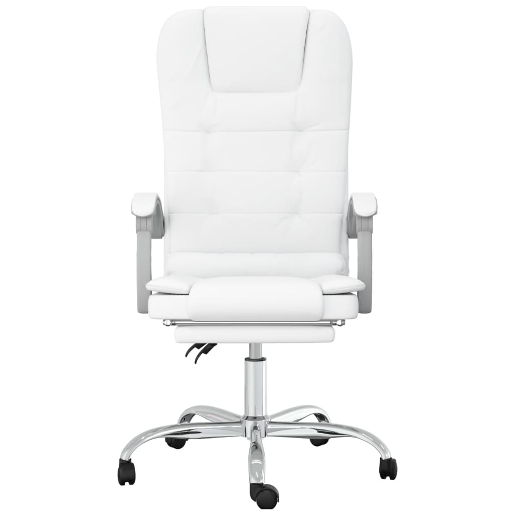 Fauteuil de massage inclinable de bureau Blanc Similicuir - XIOS
