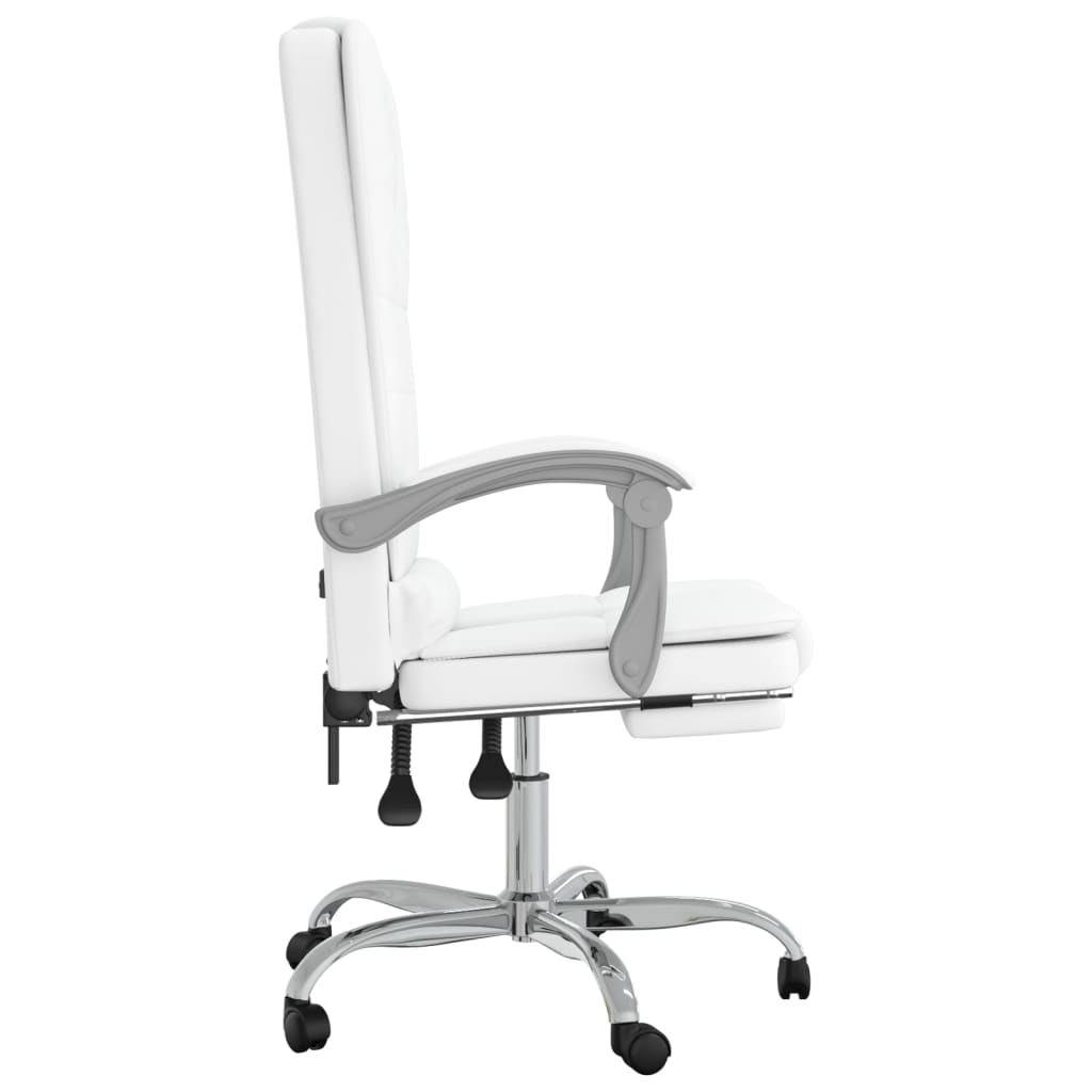 Fauteuil de massage inclinable de bureau Blanc Similicuir - XIOS