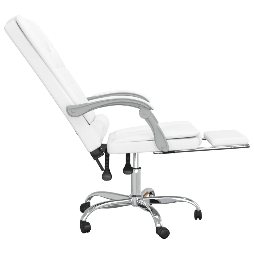 Fauteuil de massage inclinable de bureau Blanc Similicuir - XIOS