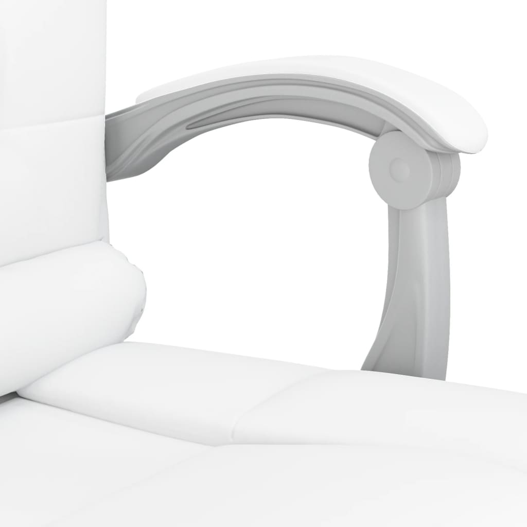 Fauteuil de massage inclinable de bureau Blanc Similicuir - XIOS