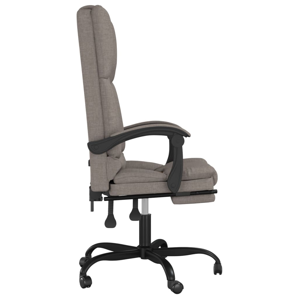 Fauteuil de massage inclinable de bureau Taupe Tissu - XIOS