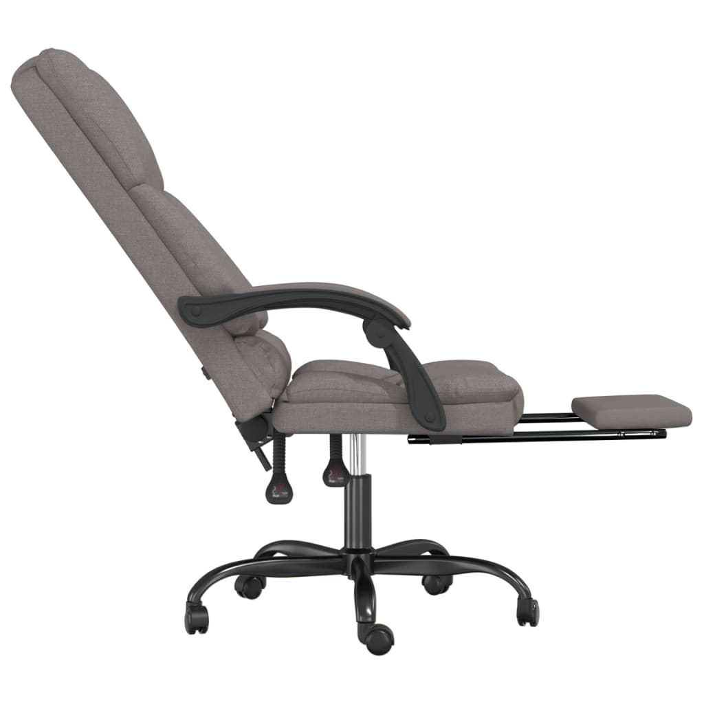 Fauteuil de massage inclinable de bureau Taupe Tissu - XIOS