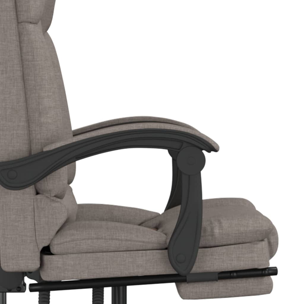 Fauteuil de massage inclinable de bureau Taupe Tissu - XIOS