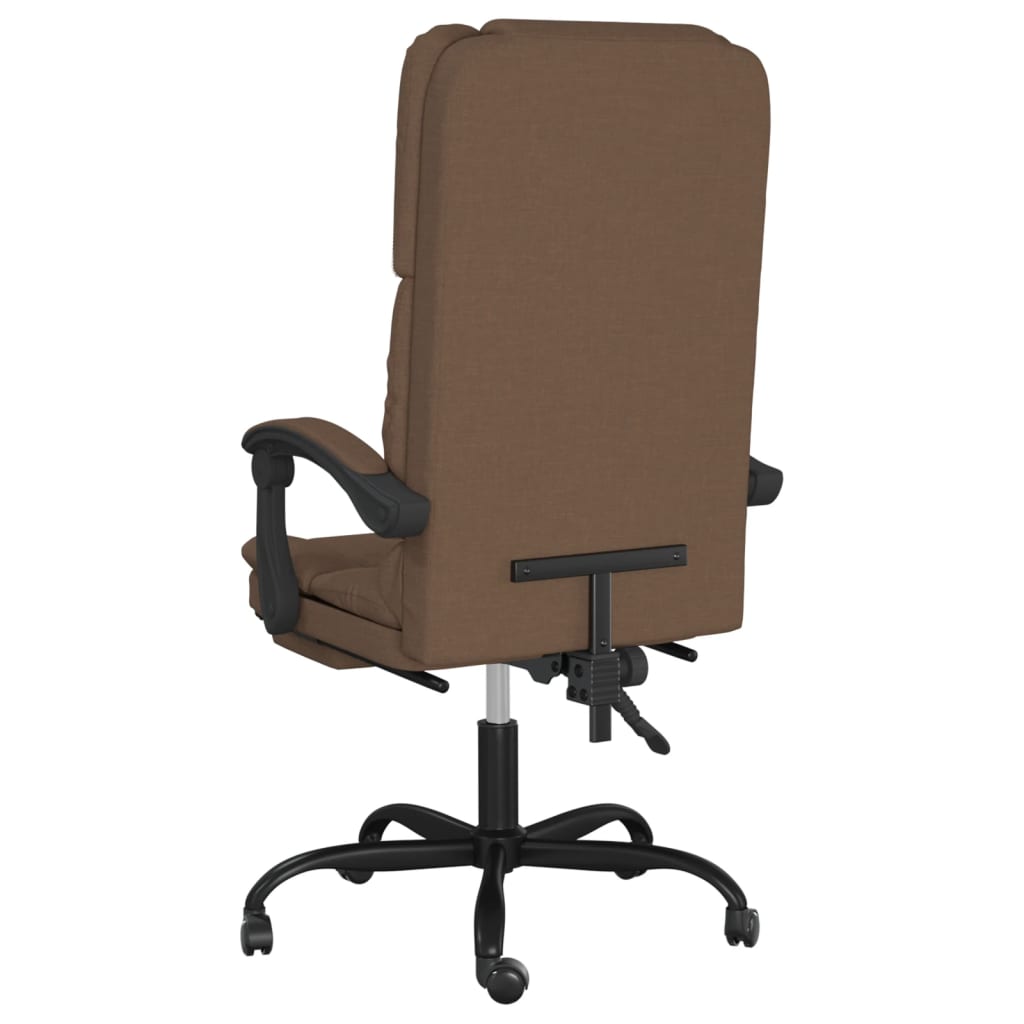 Fauteuil de massage inclinable de bureau Marron Tissu - XIOS