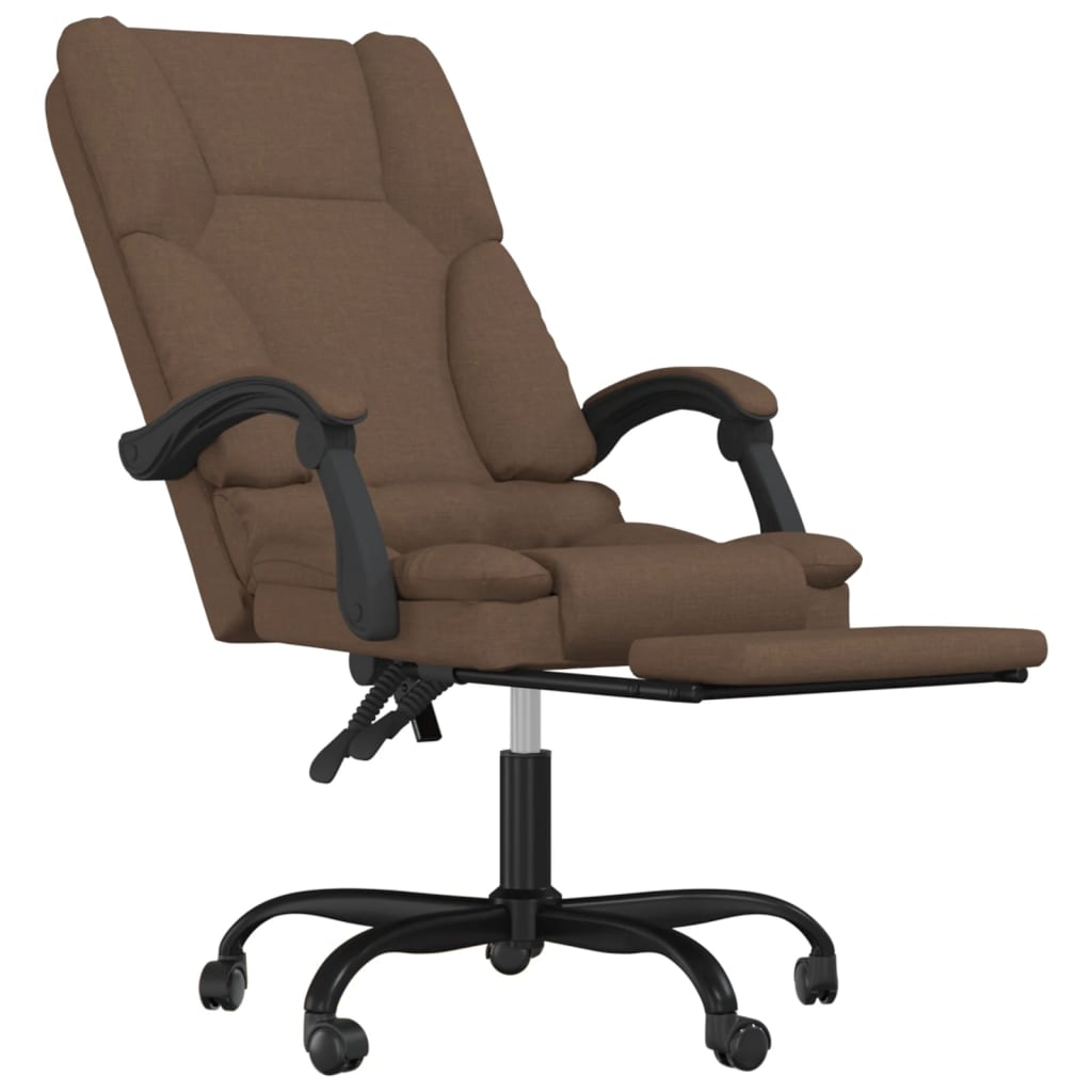 Fauteuil de massage inclinable de bureau Marron Tissu - XIOS