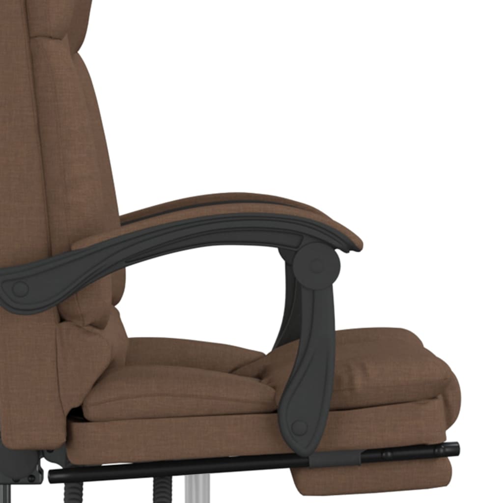 Fauteuil de massage inclinable de bureau Marron Tissu - XIOS