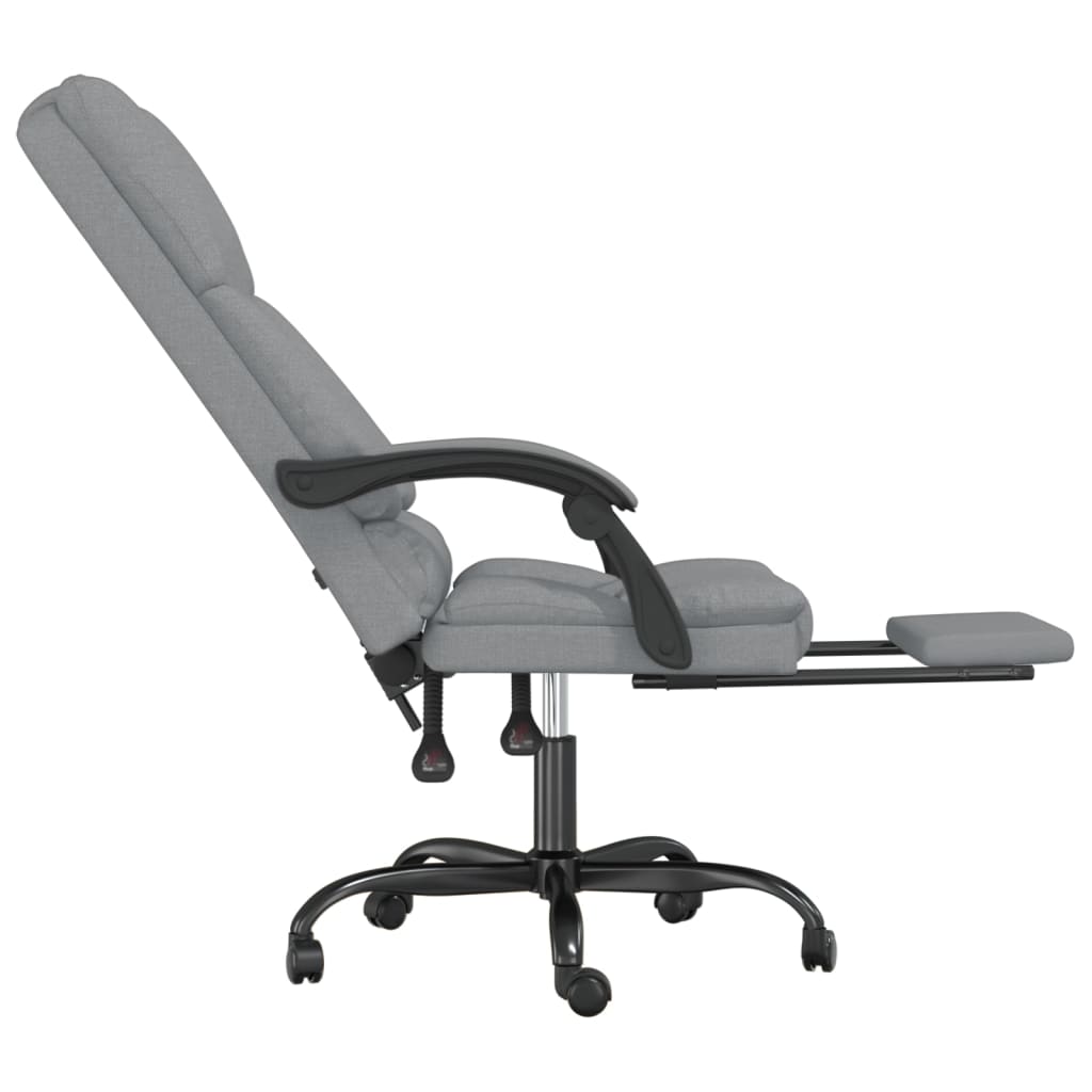 Fauteuil de massage inclinable de bureau Gris clair Tissu - XIOS