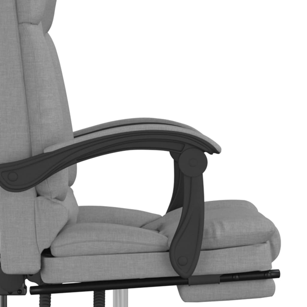 Fauteuil de massage inclinable de bureau Gris clair Tissu - XIOS