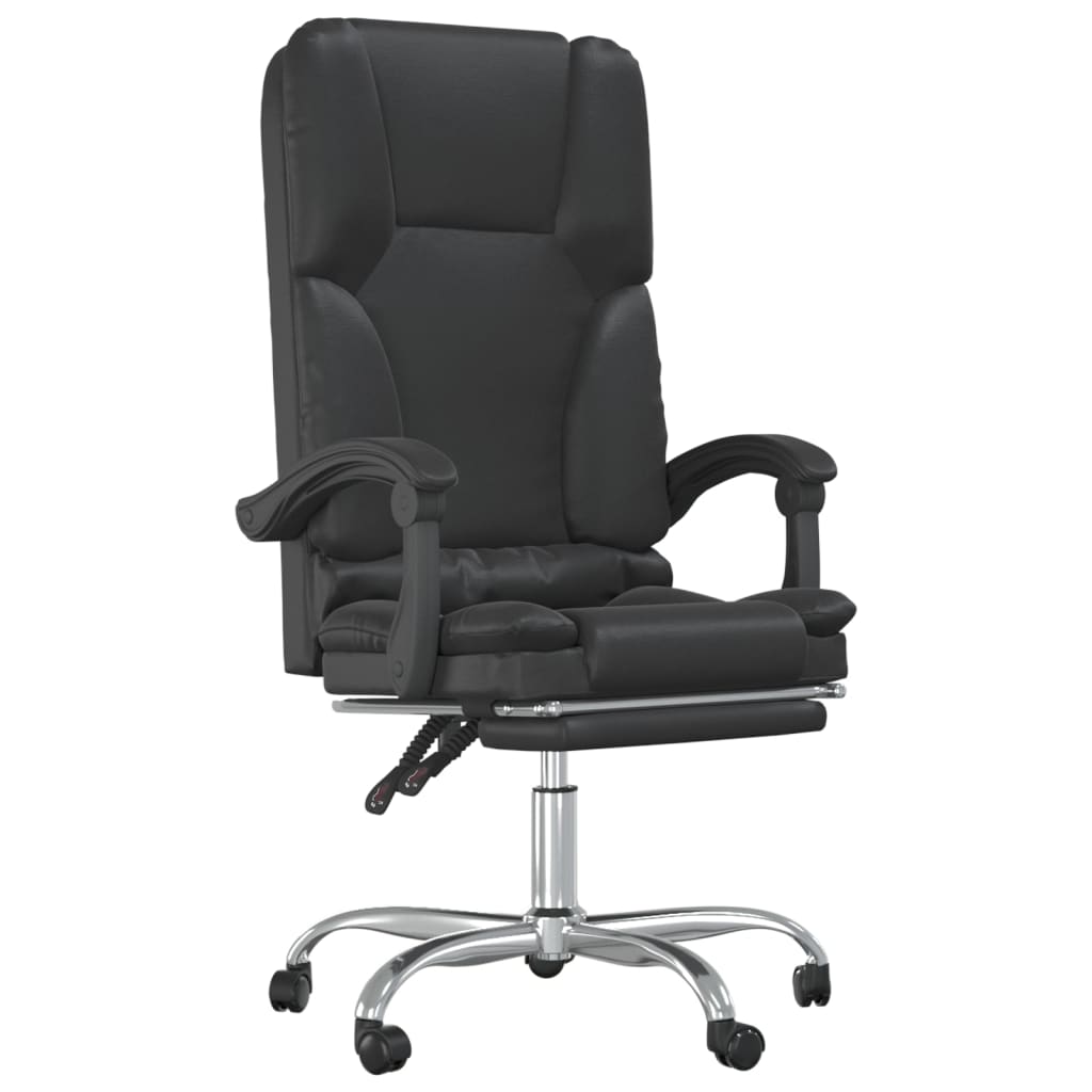 Fauteuil de massage inclinable de bureau Noir Similicuir - XIOS